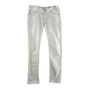 Miss Me Skinny Jeans Women 29(32x32.5) Rhinestone‎ White Angel Wings Embellished